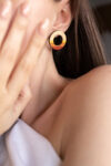 BuhoCrafts Colorful Circles Stud Earrings