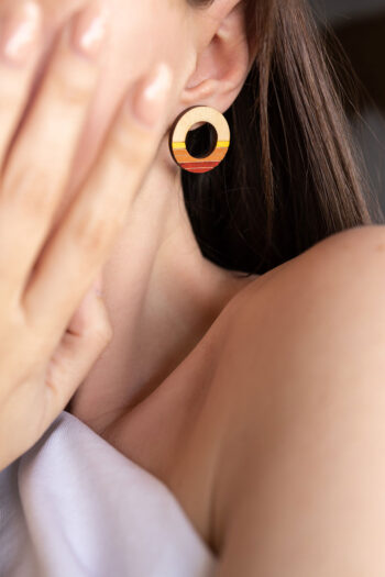 BuhoCrafts Colorful Circles Stud Earrings 2