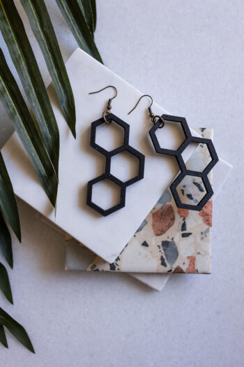 BuhoCrafts Honeycomb Long Earrings